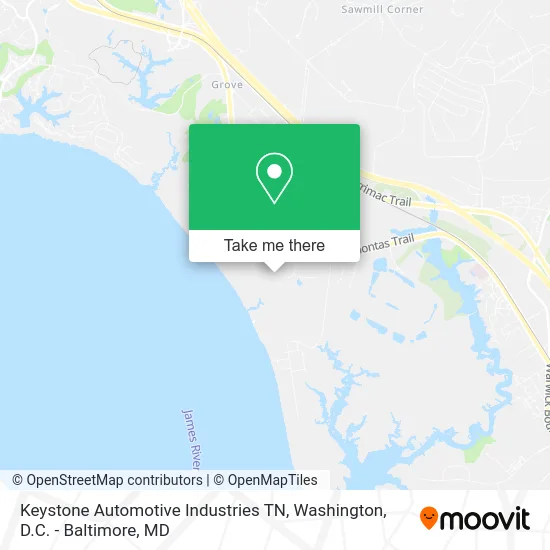 Keystone Automotive Industries TN map