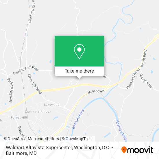 Walmart Altavista Supercenter map