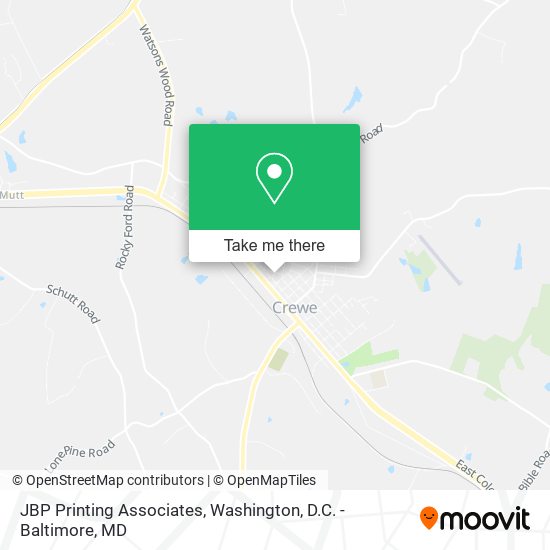 JBP Printing Associates map