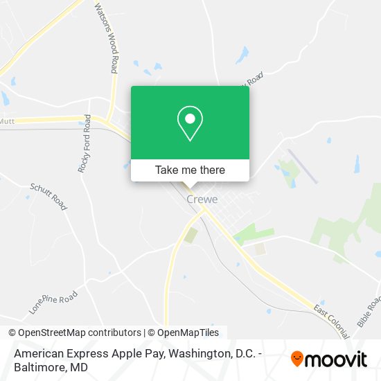 American Express Apple Pay map