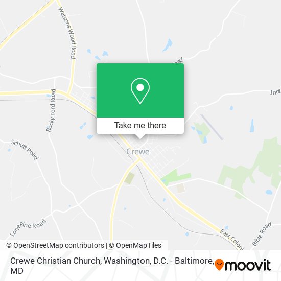 Crewe Christian Church map