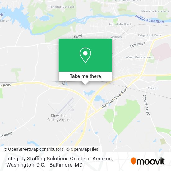 Integrity Staffing Solutions Onsite at Amazon map