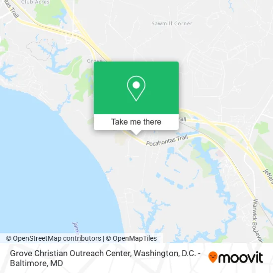 Grove Christian Outreach Center map