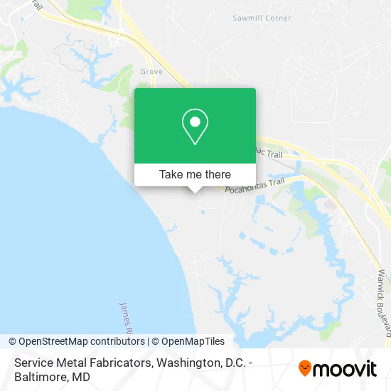 Service Metal Fabricators map