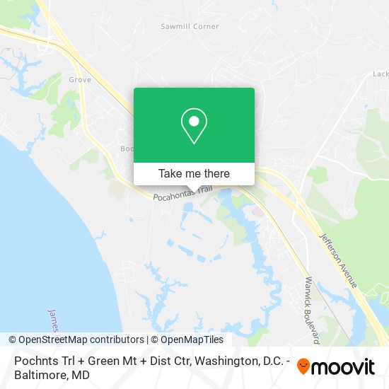 Pochnts Trl + Green Mt + Dist Ctr map