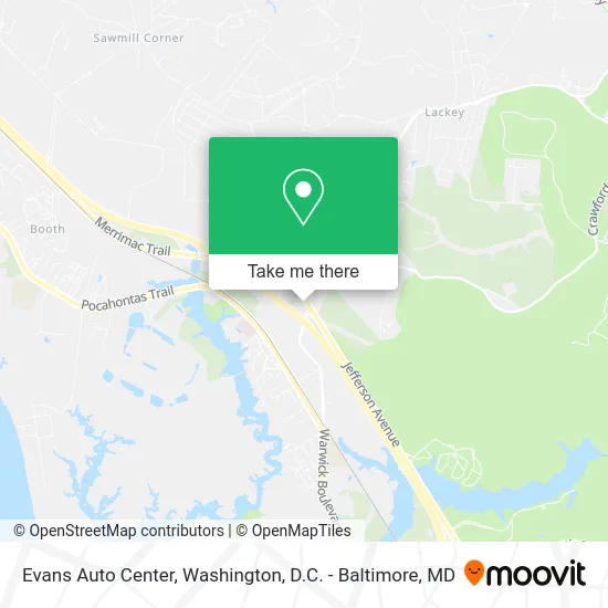 Evans Auto Center map