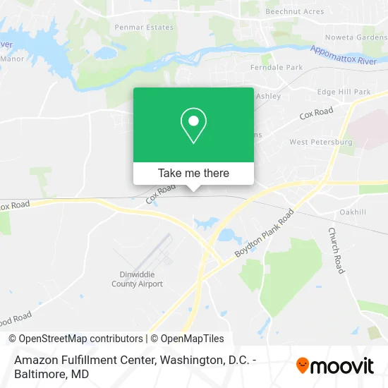 Amazon Fulfillment Center map