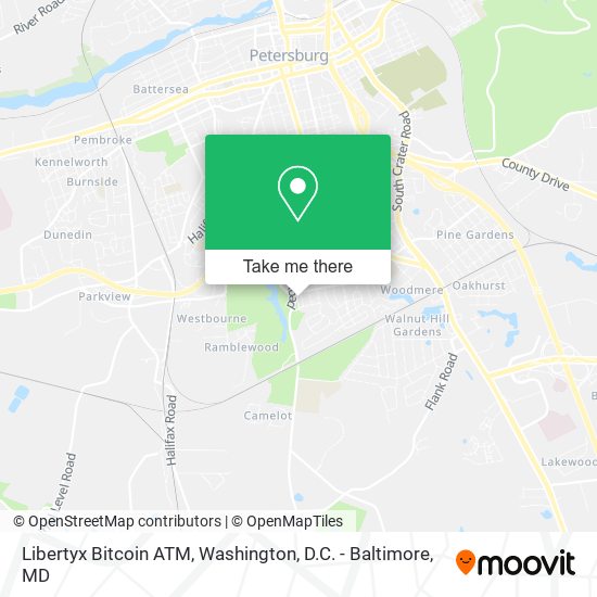 Mapa de Libertyx Bitcoin ATM