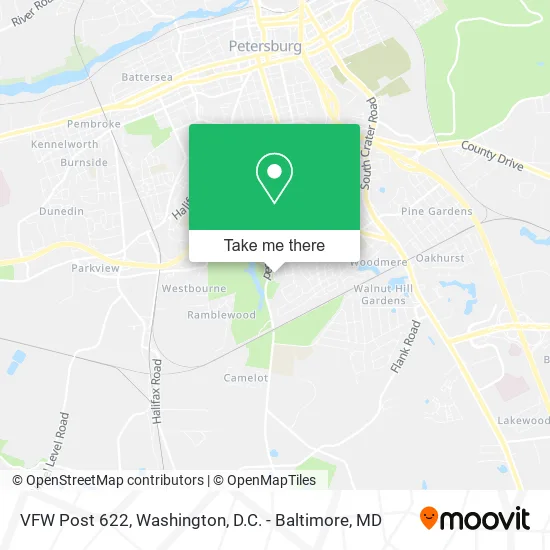 VFW Post 622 map