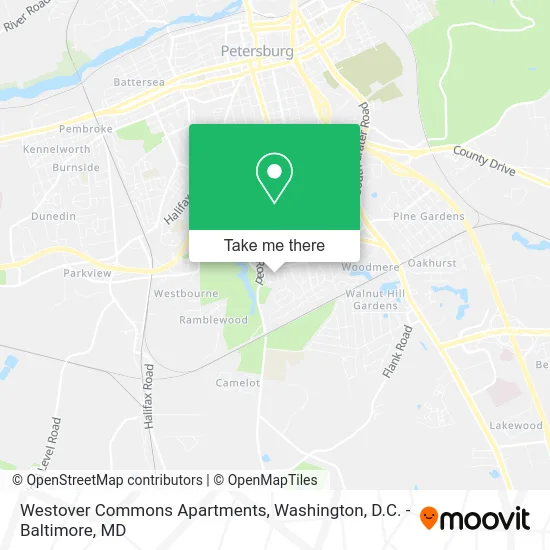 Westover Commons Apartments map