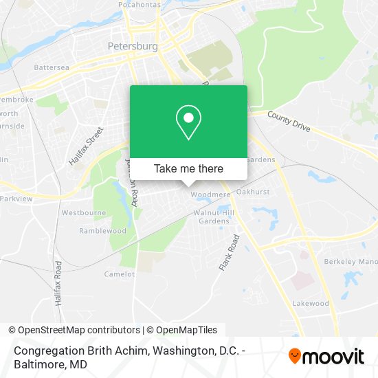 Mapa de Congregation Brith Achim