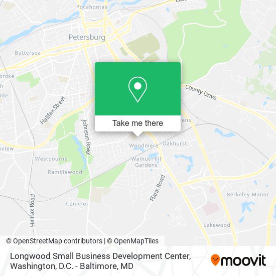 Longwood Small Business Development Center map