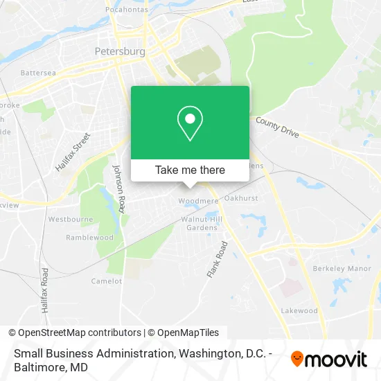 Mapa de Small Business Administration