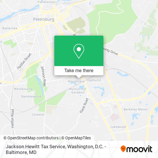 Jackson Hewitt Tax Service map