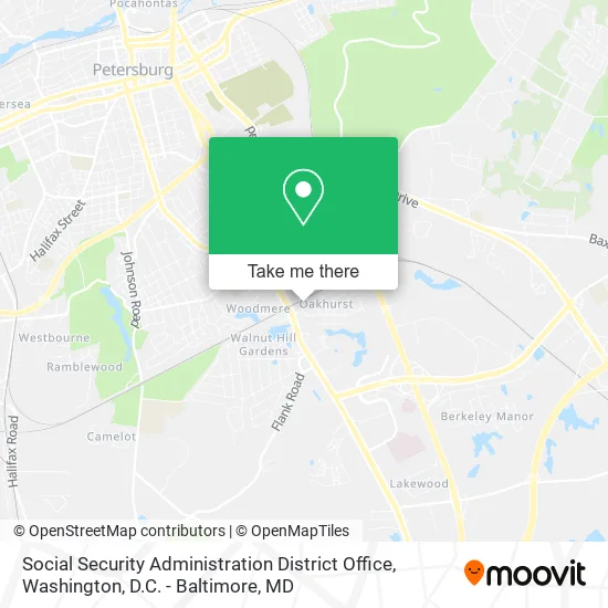 Social Security Administration District Office map