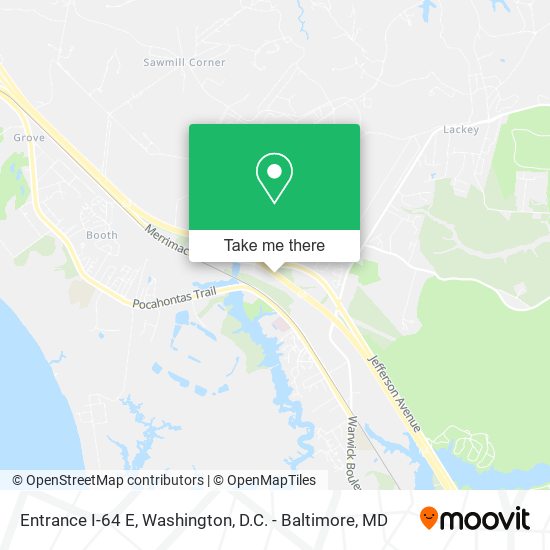 Entrance I-64 E map