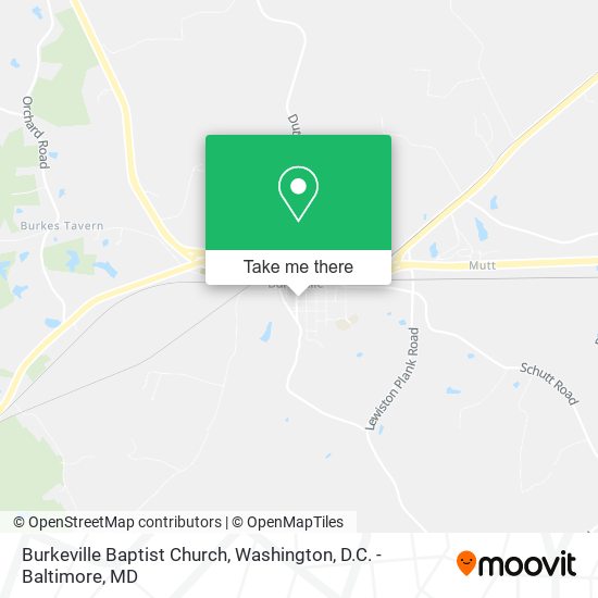 Burkeville Baptist Church map