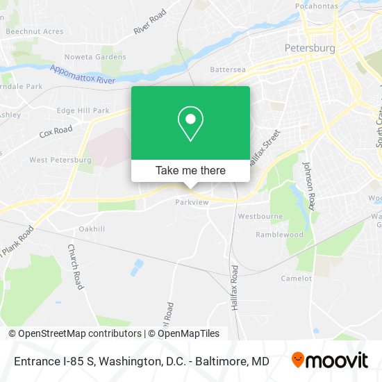 Entrance I-85 S map