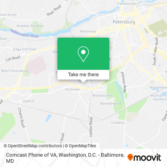 Comcast Phone of VA map