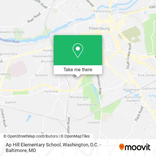 Ap Hill Elementary School map