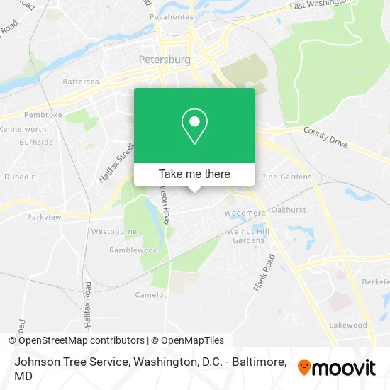 Johnson Tree Service map