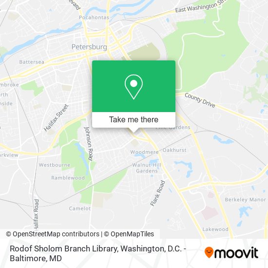 Rodof Sholom Branch Library map