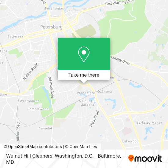 Walnut Hill Cleaners map