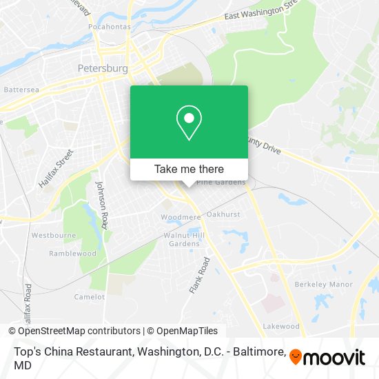 Mapa de Top's China Restaurant
