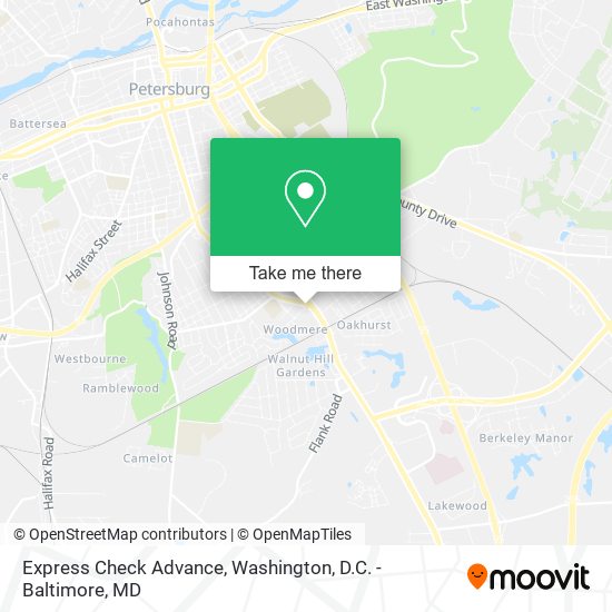 Mapa de Express Check Advance