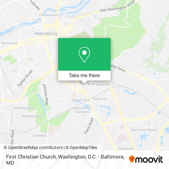 First Christian Church map