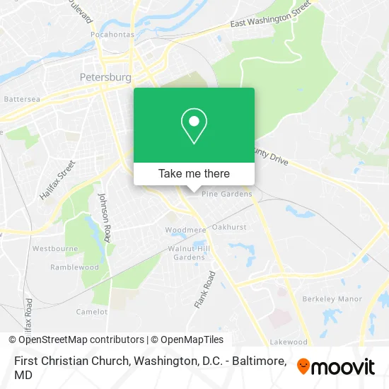First Christian Church map