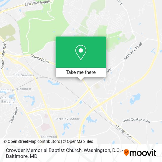 Crowder Memorial Baptist Church map