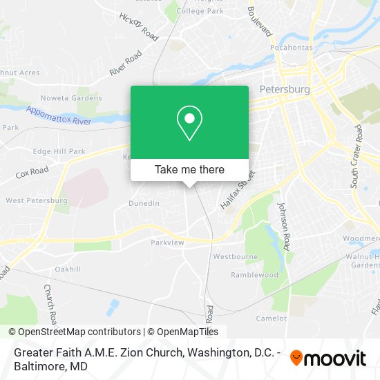 Greater Faith A.M.E. Zion Church map