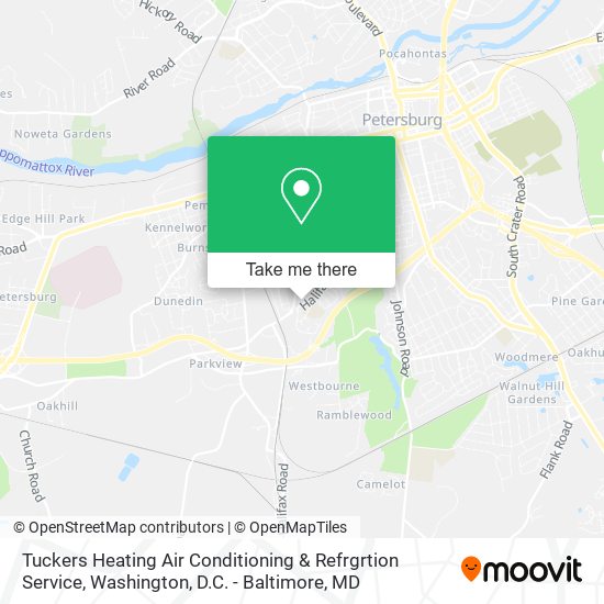 Mapa de Tuckers Heating Air Conditioning & Refrgrtion Service