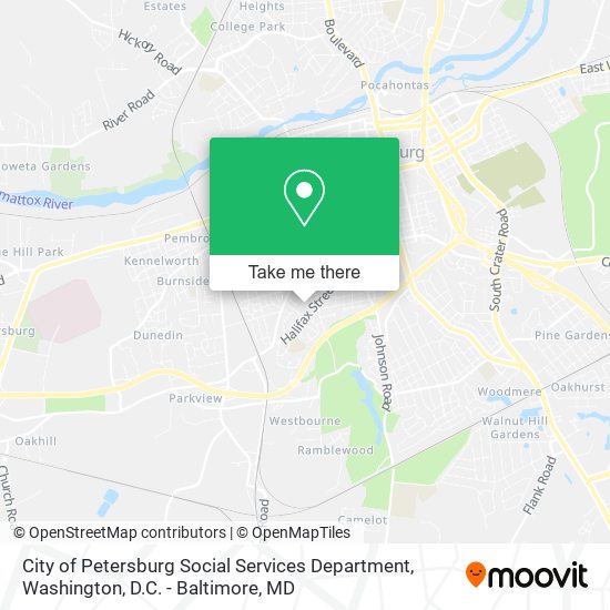 City of Petersburg Social Services Department map
