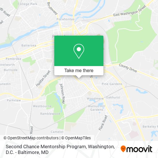 Mapa de Second Chance Mentorship Program