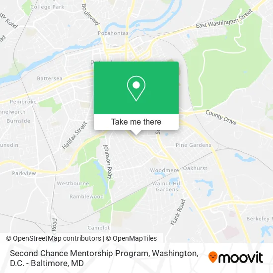 Second Chance Mentorship Program map