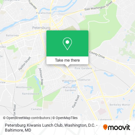 Mapa de Petersburg Kiwanis Lunch Club