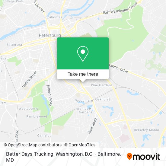 Mapa de Better Days Trucking