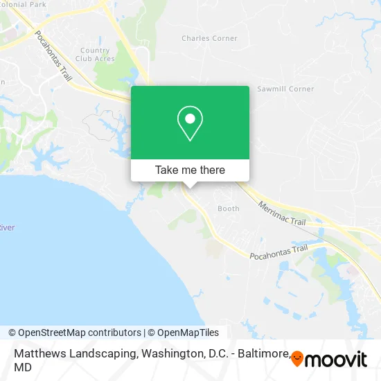 Matthews Landscaping map