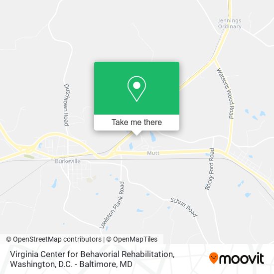 Virginia Center for Behavorial Rehabilitation map