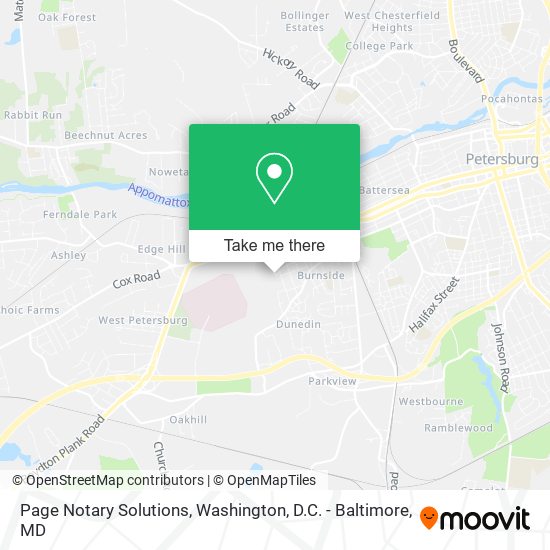 Mapa de Page Notary Solutions