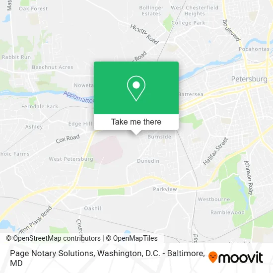 Page Notary Solutions map