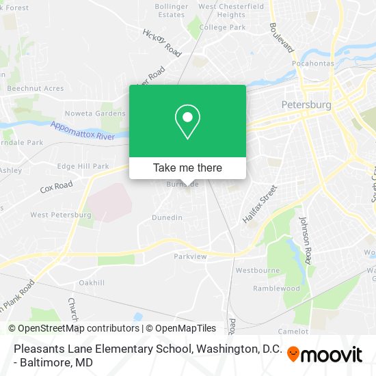 Pleasants Lane Elementary School map