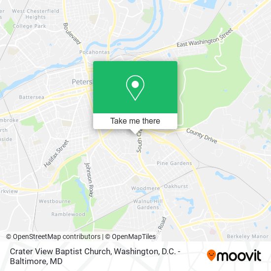 Crater View Baptist Church map