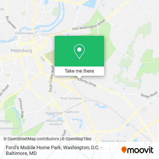 Ford's Mobile Home Park map
