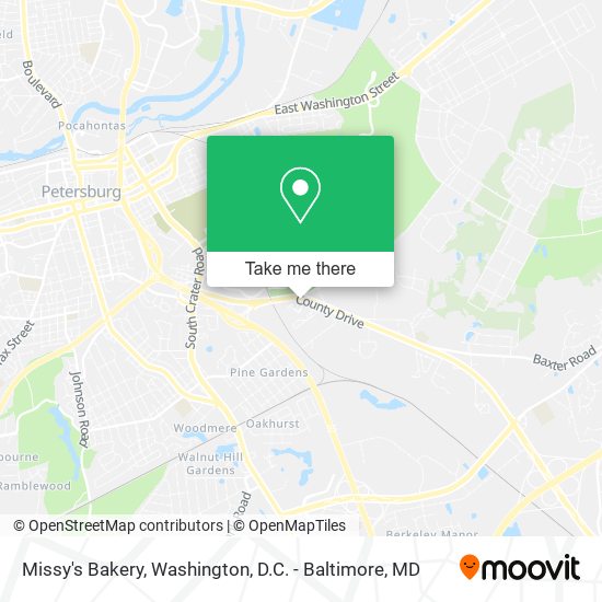 Missy's Bakery map