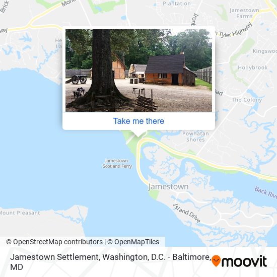 Jamestown Settlement map