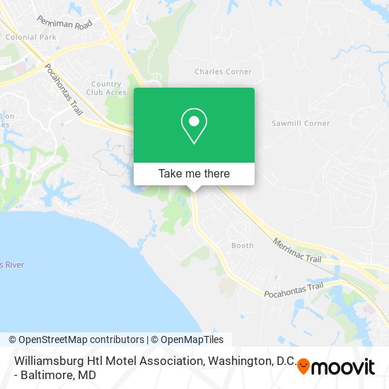 Mapa de Williamsburg Htl Motel Association