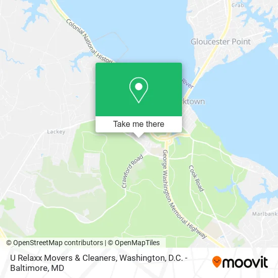 U Relaxx Movers & Cleaners map